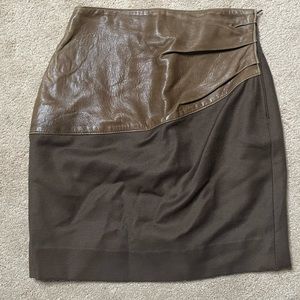 Vintage mini skirt top leather